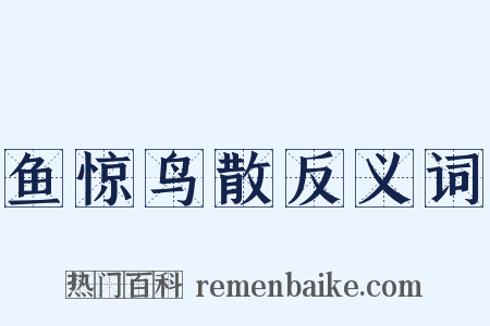 鱼惊鸟散反义词是什么意思的图片